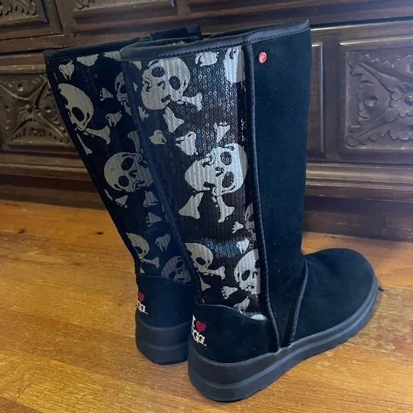 Tall Black Sequin Uggs Tall Black Sequin Ugg Boots Clearance
